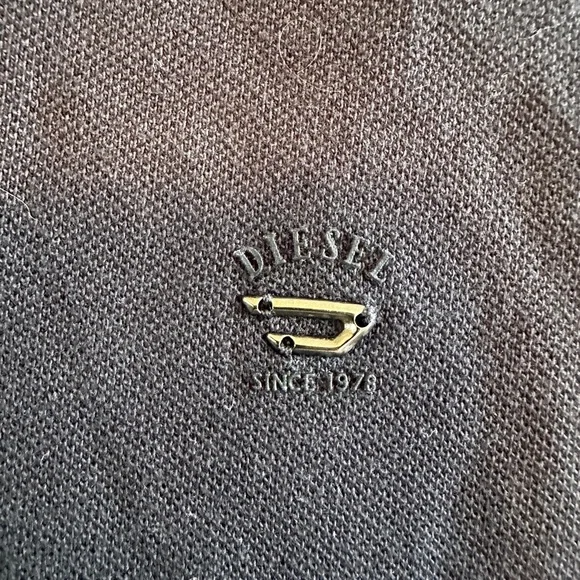 Vintage Diesel Black Polo Shirt with Denim Collar Detail Casual Cotton‎ Classic - Picture 6 of 11